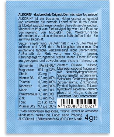 Alkorin Display - 30 x 3 Sachets | Supports Liver Function with Choline Magnesium Zinc & Vitamins B1-B12 - Fast International Shipping - Buy Online on GoSupps.com