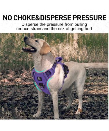 Shop Dociote Anti-Pull Dog Harness | Safety Harness with Handle & Reflector for Medium & Large Dogs - Purple Lila (1 Pack) - Buy Online on GoSupps.com