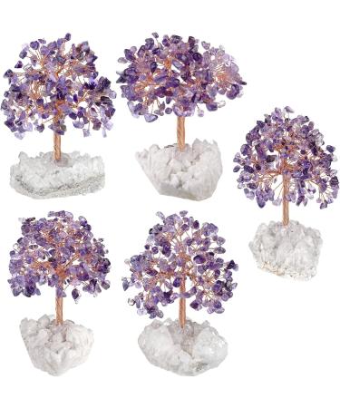 Buy Kyeygwo Amethyst Healing Crystal Money Tree | Natural Druse Rodstein Base | Feng Shui Gemstone Decor for Luck & Prosperity - Buy Online on GoSupps.com