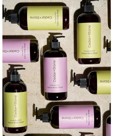 OfficeKit Cedar + Stone Clean Body Wash with Grass-Fed Tallow Sulfate-Free Natural Body Wash for Dry Sensitive Skin Lavender & Lilac with USDA Organic Oils 16oz - Buy Online on GoSupps.com