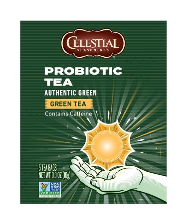 24 Pack Celestial Seasonings Green Probiotic Tea - Authentic Green Tea with Caffeine - 5 Tea Bags per Pack - Buy Online on GoSupps.com
