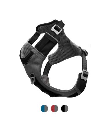 Kurgo Journey Air Dog Harness With Padded Chest and Back Handle For Dogs 23-34 kg Size L Black/Gray L Black