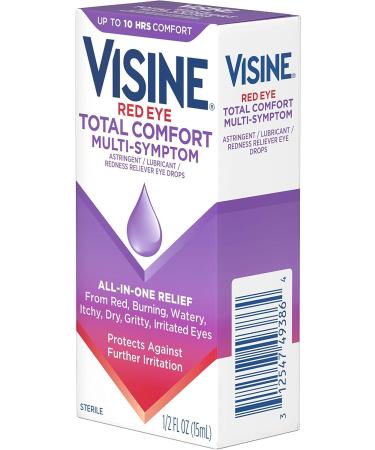 Visine Multi-Symptom Eye Drops - 0.5 fl. oz (Pack of 2) | Astringent Lubricant & Redness Reliever for Dry Irritated Eyes - Shop Internationally - Buy Online on GoSupps.com