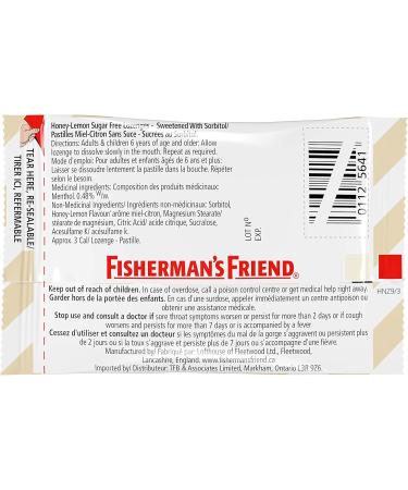Fisherman's Friend Sugar Free Honey Lemon - 8 Packs - Buy Online on GoSupps.com