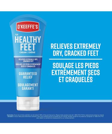 O'Keeffe's Healthy Feet Foot Cream Relieves and Repairs Extremely Dry Cracked Feet Instantly Boosts Moisture 3oz/85g Tube (Pack of 1) K1280003 1 count (Pack of 1) - Buy Online on GoSupps.com