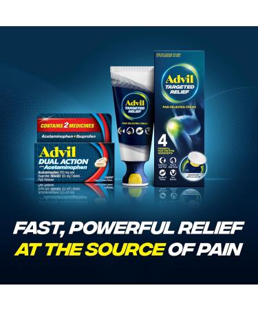 Advil Dual Action Coated Caplets with Acetaminophen Ibuprofen 125 Mg and Acetaminophen 250Mg 144 Count 18 Bonus Caplets - Buy Online on GoSupps.com