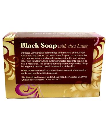 Black Soap with 100% Natural Shea Butter by Royal - Best Treatment For Stretch Marks Wrinkles and Dry Skin - Buy Online on GoSupps.com