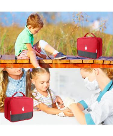 Leonshco Large Capacity Waterproof Medication Bag - First Aid & Emergency Care Travel Pharmacy Bag for School Camping & Home (Red) - Buy Online on GoSupps.com