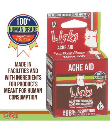 Licks Cat Ache Aid with Turmeric & Ginger Gel Packets - 10 Use | Cat Health Supplies & Pain Relief - Buy Online on GoSupps.com