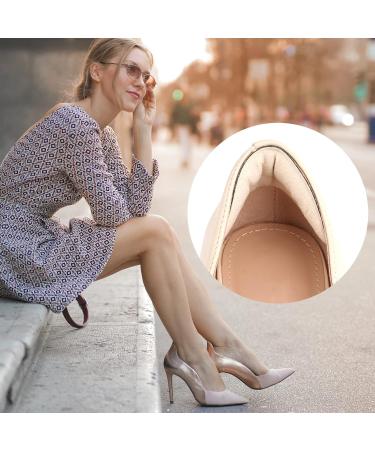 AIEX 6 Pairs High Heels Cushion Pads - Heel Protectors for Loose Shoes, Self-Adhesive Inserts - Beige - Buy Online on GoSupps.com