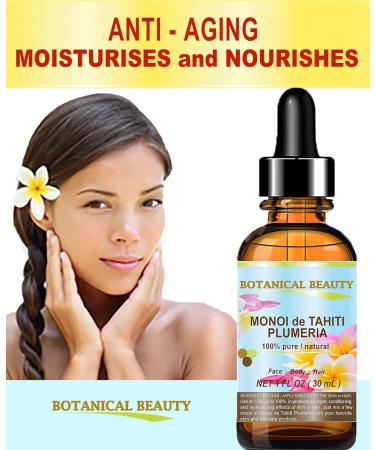 Botanical Beauty Monoi de Tahiti Plumeria Oil - Pure Natural 2 Fl. Oz. for Face Skin Hair Nail & Body Care - International Shipping - Buy Online on GoSupps.com