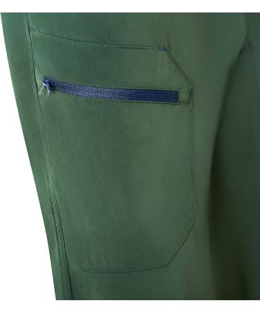 Black Crevice Men's Trekking Shorts | Water-Repellent Quick-Drying Durable Outdoor Shorts in Forest Green/Steel Blue | Ideal Hiking Gear for Men - Buy Online on GoSupps.com