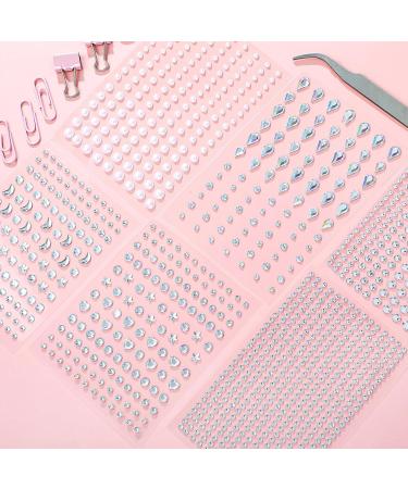 1117 PCs Self-Adhesive Glitter Stones & Rhinestones for Face Makeup - Crystal Stickers with Tweezers for Women | Festival Face Gems - Buy Online on GoSupps.com