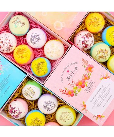  hengweiuk Bath Bombs Gift Set with Organic Essential Oils and Natural Dry Flowers Perfect for Bubbles and Spa Gift for Girlfriend (Sky Garden) - Buy Online on GoSupps.com