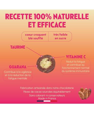 NONNA LAB - Boost - Helps to strengthen the body - Food supplements - Taurine & Guarana - Physical & Intellectual Energy - Cure 1 month - 30 Chocolate Pearls - Made in France - Buy Online on GoSupps.com