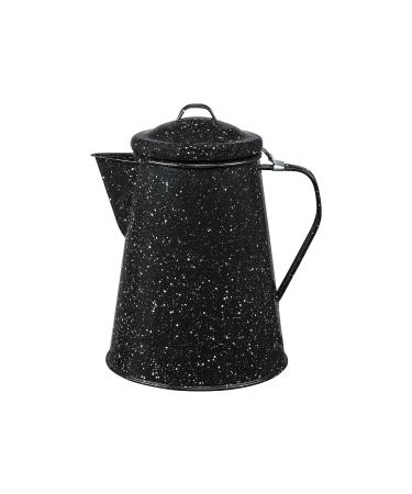 Granite Ware Enamel on Steel 3-Quart Coffee Boiler, 12 cups capacity - Ideal for Camping / Cabin / RV - Heat coffee, tea and water directly on stove and fire.