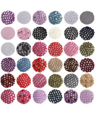 JUSTFOX Green Floral Bun Net - Hair Net for Perfect Bun Hairstyle Aid - Buy Online on GoSupps.com