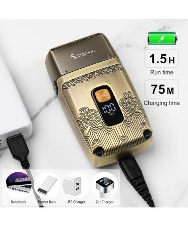 Buy Electric Razor Shavers for Men - Waterproof Rechargeable Triple Blades | Professional Cordless Travel Shaver - Buy Online on GoSupps.com
