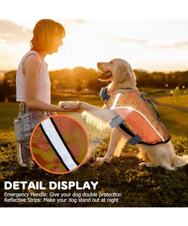 Alagirls Medium Dog Vest - Adjustable High Buoyancy Life Preserver with Rescue Handle | Aladlj004 - Fits 42-54cm Chest | Durable Orange Design - Buy Online on GoSupps.com