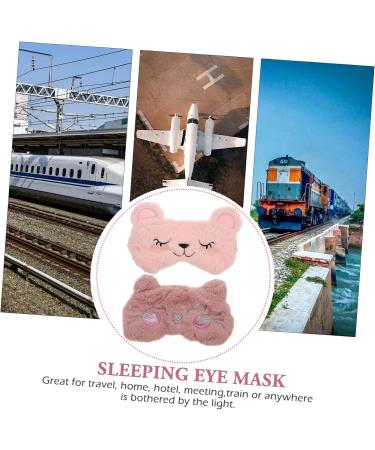 Buy 2pcs Panda Sleep Mask Set - Faux Fur Eye Masks for Men & Kids | Night Blindfolds & Plush Child Face Masks - Assorted Colors - Perfect for Sleep & Relaxation - Buy Online on GoSupps.com