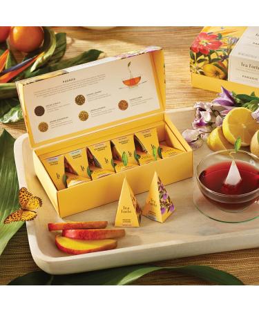 Tea Forte Petite Presentation Box - Assorted Variety Tea Samplers with 10 Handcrafted Pyramid Infusers - Premium Fruity Tea Gift Set - Buy Online on GoSupps.com