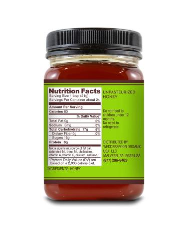 Wedderspoon Raw Beechwood Honey 17.6 oz (500g) - Pure & Natural Sweetener - Buy Online on GoSupps.com