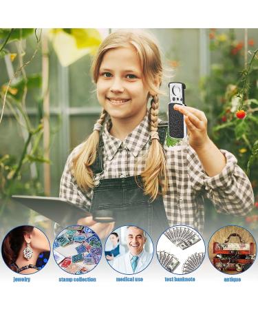 Gunoff 30X 60X 90X Jewelry Loupe with LED Light - Illuminated Magnifier for Gems, Coins, Stamps, Plants, Watch, Rocks - Foldable Pocket Magnifying Glass with UV Black Light - Buy Online on GoSupps.com