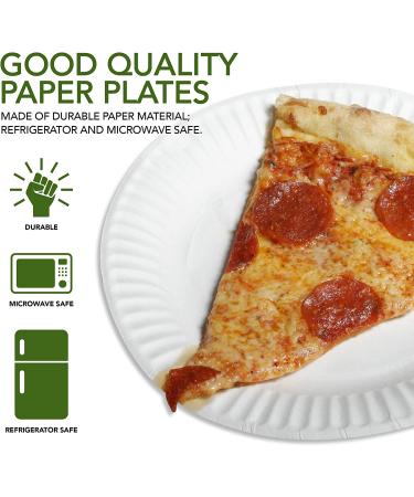 Stock Your Home 9-Inch Uncoated Paper Plates - 500 Count White Disposable Plates - Buy Online on GoSupps.com