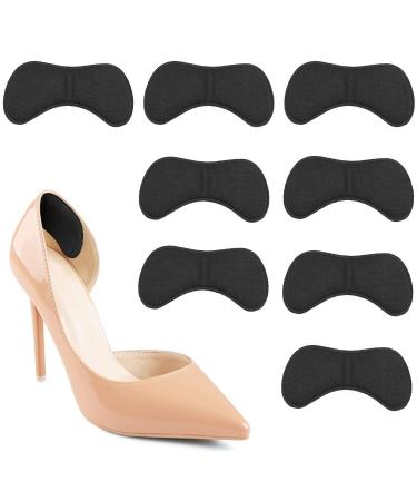 4 Pairs Heel Pads Self-Adhesive Heel Cushion Pads Can Prevent Heel Slipping Rubbing Blisters Foot Pain and Improve Shoe Fit and Comfort Protect Your Heel(Black)