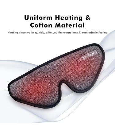 WellSync Heated Eye Mask for Dry Eyes - Smart Therapeutic Warm Compress with Timer Control - 3D Eye Mask for Relief from Chalazion, Blepharitis, and Stye - Ideal for Sleeping, Eye Strain, Migraine, and Puffy Eyes - Buy Online on GoSupps.com