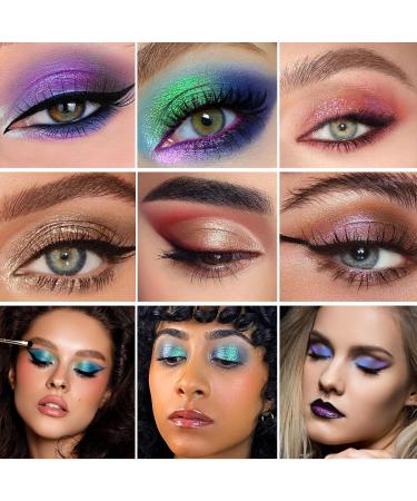 Fixleren Chameleon Glitter Eyeshadow Palette High Shine Eyeshadow Long Lasting Metallic Color Holographic Glitter Multi-Color Eyeshadow. (Purple) - Buy Online on GoSupps.com