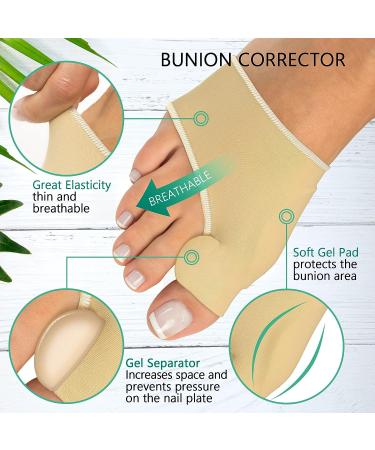 DALIVA Orthopedic Bunion Corrector - Gel Toe Separator & Splint for Hallux Valgus Correction - Bunion Pain Relief Brace for Women 5-7.5 Men 5-7 - Buy Online on GoSupps.com