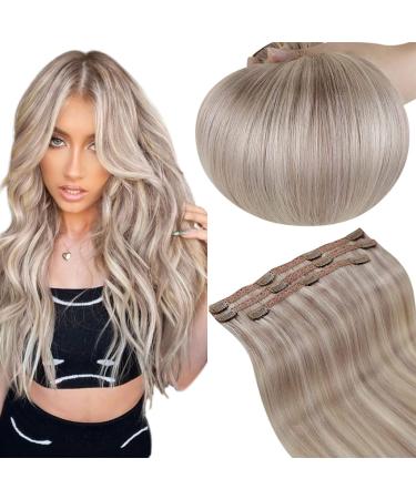 Runature clip in extensions real hair highlights blond 30cm remy short hair extension real hair clip in 3 pieces 50g natural hair extreme real hair clips invisible color #19ap60 30cm-3Pcs #19ap60 - Buy Online on GoSupps.com