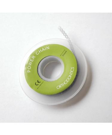 Dental latex elastics power chain dental orthodontic material orthodontic elastic power chain silver-gray closed filaments elastic rubber band-power chain closed gray