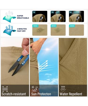 Kids' Army Green Cargo Pants | Quick Dry Waterproof Hiking Trousers | Boy's Outdoor Convertible Pants - Size 11-12 Years - Buy Online on GoSupps.com