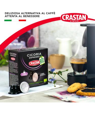 CRASTAN 1870 90 capsules 6 boxes of 15 organic chicory Espresso beverage capsules Nespresso compatible capsules naturally caffeine-free gluten-free 100% made in Italy - Buy Online on GoSupps.com