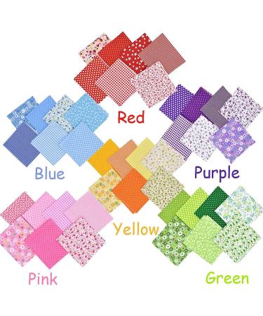 56pcs 9.8 x 9.8 No Repeat Printed Floral Cotton Fabric Squares for DIY Sewing and Quilting - Buy Online on GoSupps.com