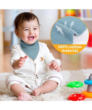 Buy Auidy_6txd Baby Triangle Bib Set - 6 Soft Absorbent Muslin Drool Bibs with Adjustable Buttons for International Shipping - Buy Online on GoSupps.com