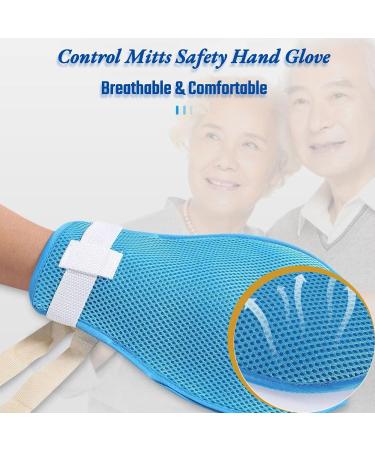 Dementia Restraint Gloves 2 Pack Safety Control Anti Scratch Mitts for Elderly Patients Regular - Buy Online on GoSupps.com