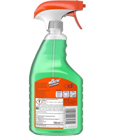 Mr Muscle Platinum Window & Glass Cleaner Spray 750ml - 1 Pack - Buy Online on GoSupps.com