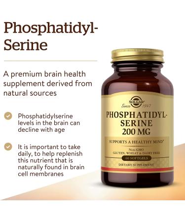 Solgar Phosphatidylserine 200 mg - 60 Softgels | Cognitive Support & Memory Booster - Buy Online on GoSupps.com
