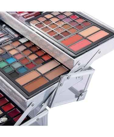 All-in-One 74 Colors Makeup Kit | Complete Cosmetic Palette with Eyeshadows Brushes Lip Gloss Blush & More for Women & Girls - Buy Online on GoSupps.com
