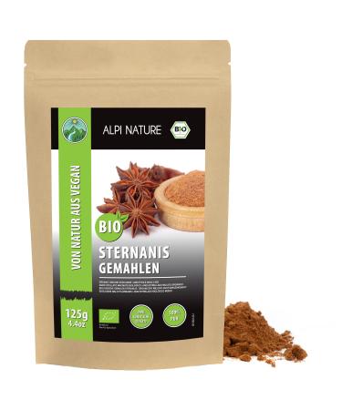 Alpi Investment OOD BIO star anise ground 125g organic star anise pods star anise powder from controlled organic cultivation 100 natural no additives star anise powder star anise