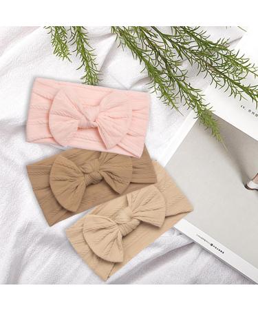 3 Piece Baby Girl Nylon Headbands | Comfortable Elastic Hair Bands for Children - Buy Online on GoSupps.com