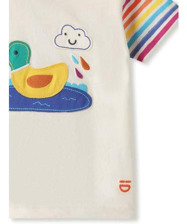 Organic Cotton Baby T-Shirt Applique - Kidio Short Sleeve Tee - 2-3 Years White - Buy Online on GoSupps.com