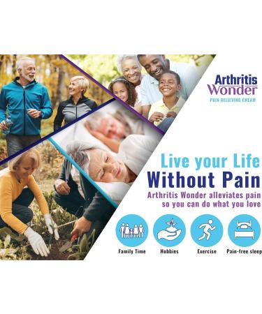 Arthritis Wonder Pain Relief Cream 4 oz Arthritis Pain Relief Cream for Hand Knee Foot and Wrist Joints Fast-Acting Deep Penetrating Non-Greasy Formula with Natural Wogonin - 2 Pack - Buy Online on GoSupps.com