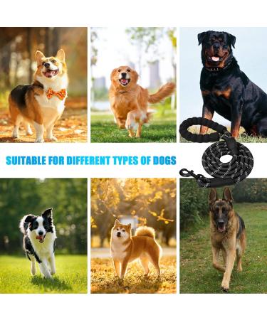DOKI 5.3FT Black Dog Lead | Soft Padded Handle | Highly Reflective Leash for Small, Medium, and Large Dogs - Buy Online on GoSupps.com