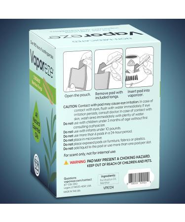 Vapor Pads - Soothing Eucalyptus & Menthol Refill for Humidifiers & Vaporizers | 24 Non-Medicated Pads for 8 Hours of Congestion Relief - Buy Online on GoSupps.com