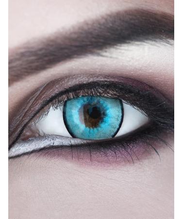 Buy ICE MAN Colored Blue Contact Lenses - Opaque Annual Lenses for Cosplay Halloween & Carnival | Free Lens Container Included - Buy Online on GoSupps.com