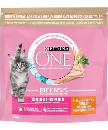 PURINA ONE Bifensis Junior | Chicken Kitten Dry Food | 1.5 kg Bag | Pack of 6 - Buy Online on GoSupps.com